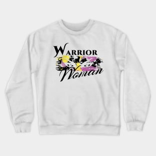 Warrior Woman | Splatter War Paint Pink Yellow Black Crewneck Sweatshirt